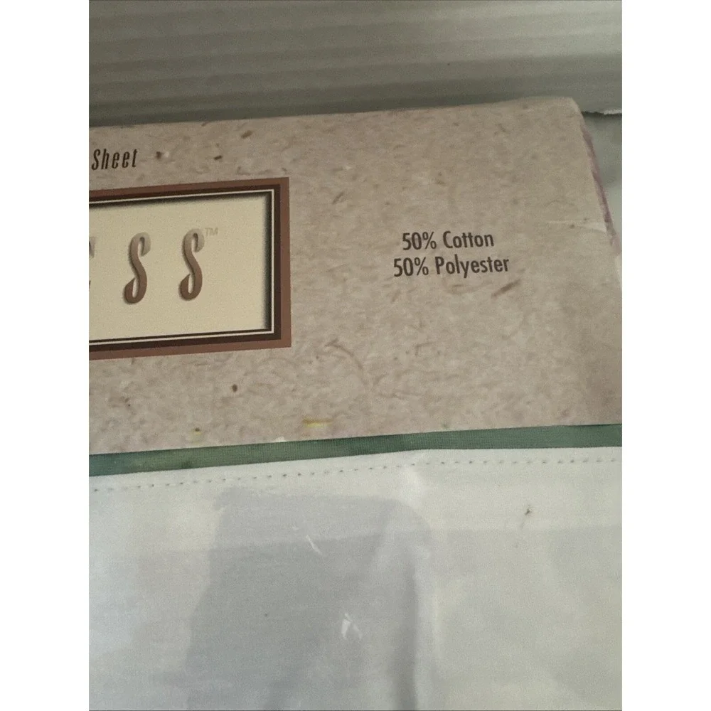 Vintage Caress Twin Flat Sheet Ashlee  Percale NEW USA 39 X 76 in